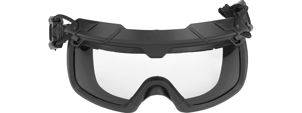 Lancer Tactical Helmet Safety Goggles - Clear Lens- Black