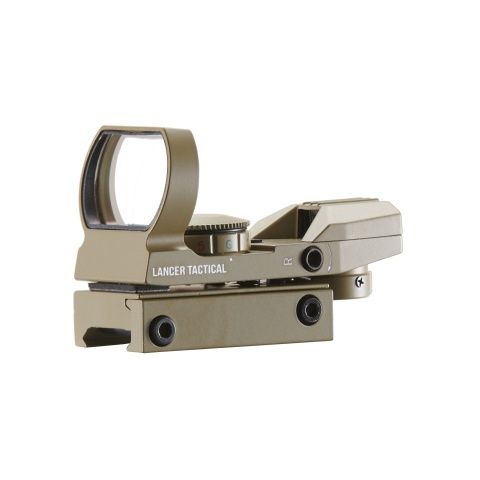 Lancer Tactical Red &amp; Green Dot Reflex Sight with 4 Reticles
