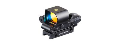 Lancer Tactical Picatinny 4 Reticle Red Dot Reflex Sight with Red Laser