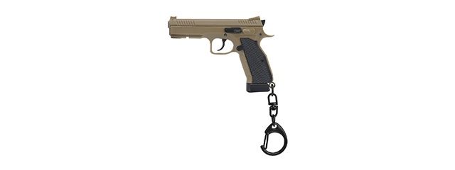 Tactical Detachable Mini Pistol Keychain - Tan