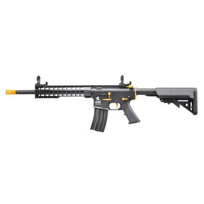 Lancer Tactical Gen 2 10" Keymod M4 Carbine Airsoft AEG Rifle with Gold Accents