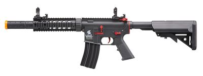 Lancer Tactical Gen 2 M4 SD Carbine Airsoft AEG Rifle with Red Accents