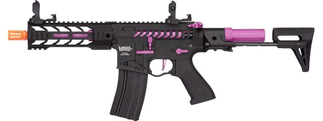 Lancer Tactical Proline Enforcer Battle Hawk 7" Skeleton M4 Airsoft Rifle with PDW Stock