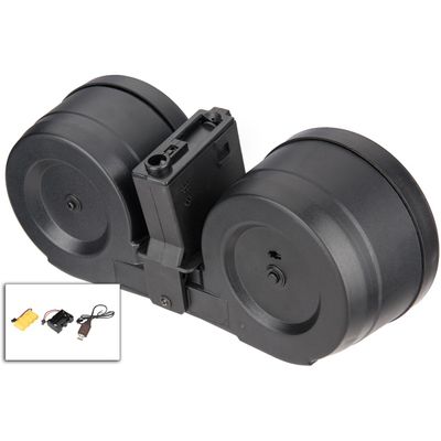 Sentinel Gears 2500rd M4 Auto-Winding Electric  Drum C-Mag Magazine