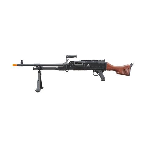 Lancer Tactical Full Metal M240W Airsoft AEG Squad Automatic Machine Gun with Box Magazine