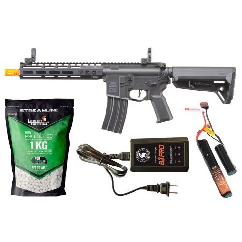 BG Defense Type-A MK2 10" Gen 3 AEG Rifle by Lancer Tactical - Gen 3 Starter Bundle