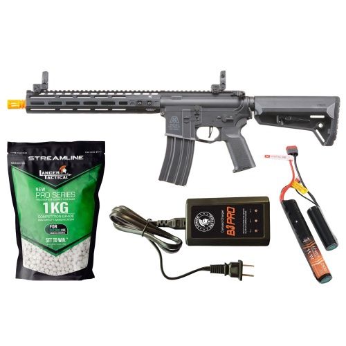 BG Defense Type-A MK2 12" Gen 3 AEG Rifle by Lancer Tactical - Gen 3 Starter Bundle