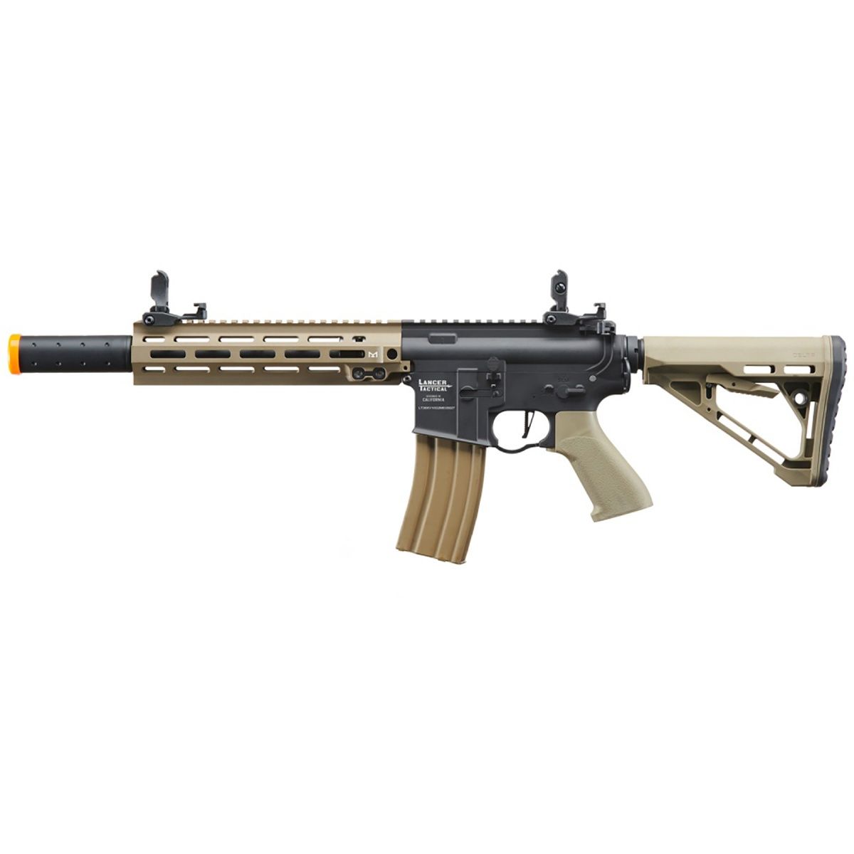 Lancer Tactical  Blazer 10" M-LOK  Proline Series M4 Airsoft Rifle with Delta Stock &amp; Mock Suppressor