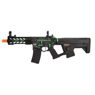 Lancer Tactical Enforcer Battle Hawk 7" Skeleton Airsoft Airsoft AEG High FPS with Alpha Stock - Wolfpack Laser Engraving
