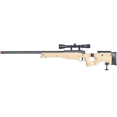 WELL Airsoft MB08TA AWP Bolt Rifle with Folding Stock &amp; Scope - Tan