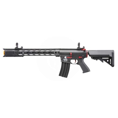 Lancer Tactical Gen 2 M4 SPR Interceptor Airsoft AEG Rifle with Red Accents