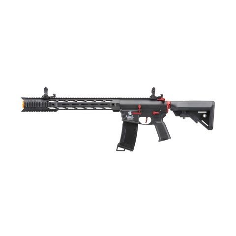 Lancer Tactical Gen 3 M4 SPR Interceptor Airsoft AEG Rifle with Red Accents