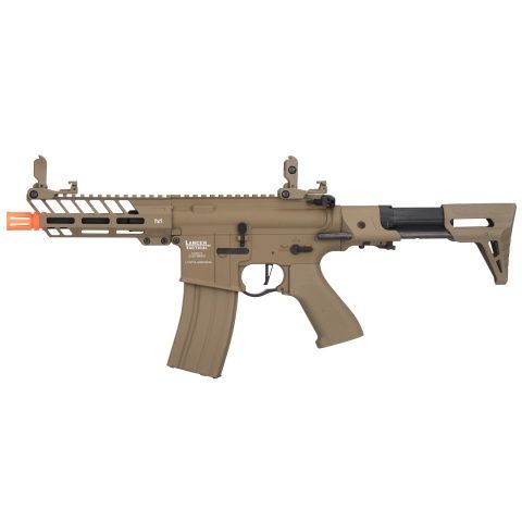 Lancer Tactical Low FPS ProLine Needletail Airsoft AEG Rifle with PDW Stock - Tan