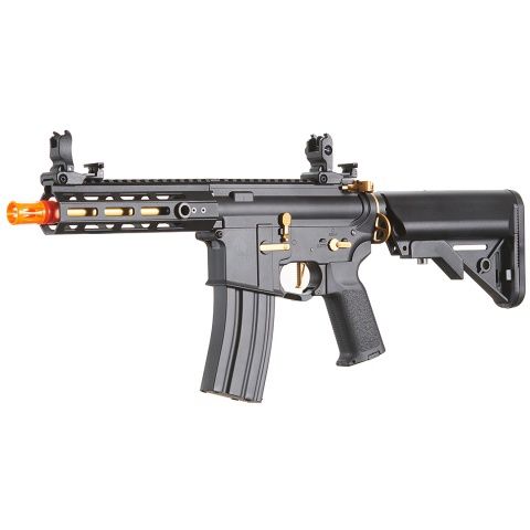Lancer Tactical Gen 2 Hellion M-LOK 7" Airsoft M4 AEG Core Series - Black &amp; Gold