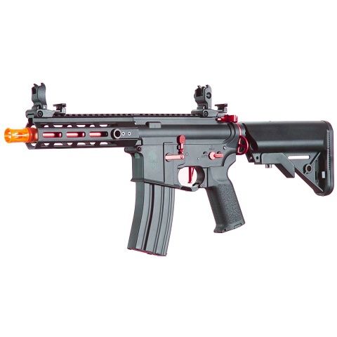 Lancer Tactical Gen 2 Hellion M-LOK 7" Airsoft M4 AEG Core Series - Black &amp; Red