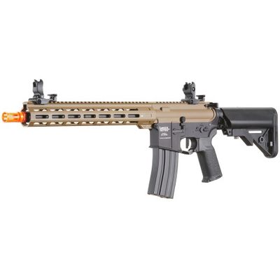 Lancer Tactical Viking 13" M-LOK Proline Series M4 Airsoft Rifle with Crane Stock - Two Tone