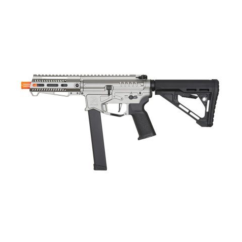 Zion Arms R&amp;D Precision Licensed PW9 Mod 1 Airsoft Rifle with Delta Stock - Grey