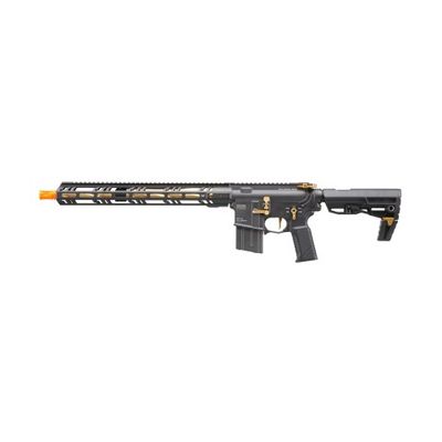 Tokyo Marui MTR16 G-Edition Airsoft Gas Blowback Airsoft Rifle - Black &amp; Gold