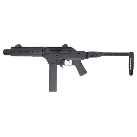 Vorsk VMP 2SD GBB Airsoft Rifle with Integrated Suppressor &amp; Folding Stock, COLOR: Black