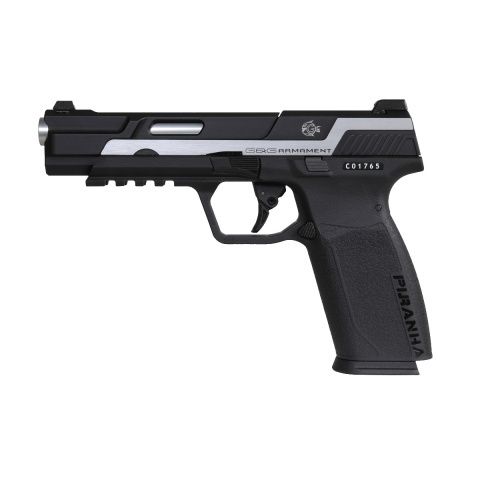 G&amp;G Piranha MK1 GBB Pistol - Black/Silver
