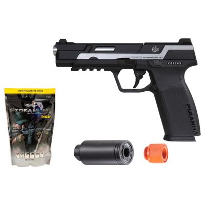 G&amp;G Piranha MK1 GBB Pistol - Tracer/BB Bundle
