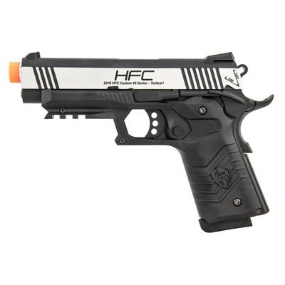 HFC HG-171 Tactical 1911 Gas Blowback Pistol - Silver &amp; Black