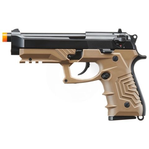 HFC Metal M92 Full-Automatic Green Gas Blowback Airsoft Pistol - Black &amp; Dark Earth