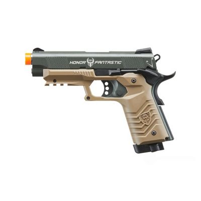 HFC Classic .45 Series Metal Co2 Blowback Airsoft Pistol - Black &amp; Dark Earth -