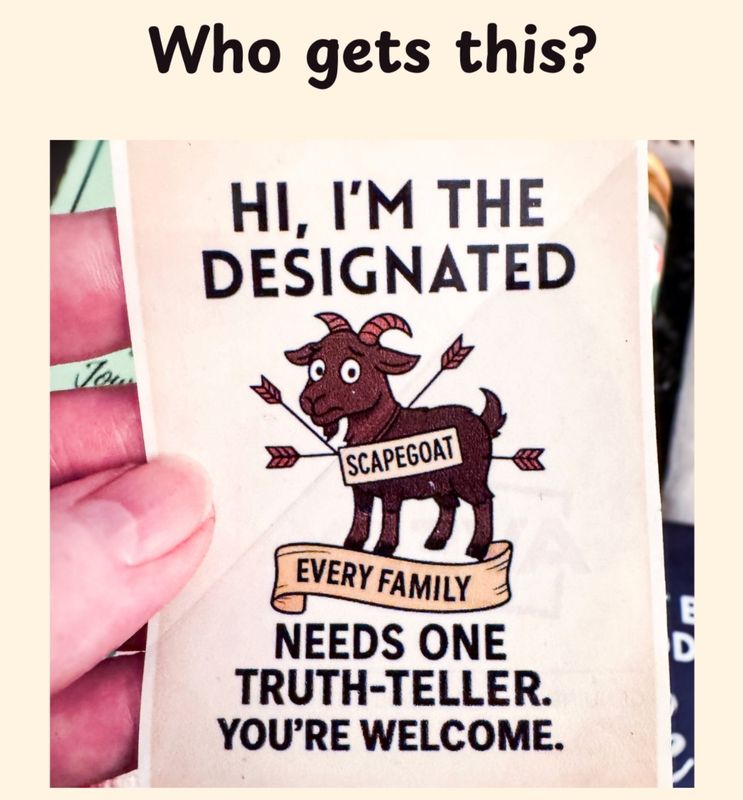 Who has two thumbs and is the family scapegoat?