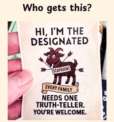 Who has two thumbs and is the family scapegoat?