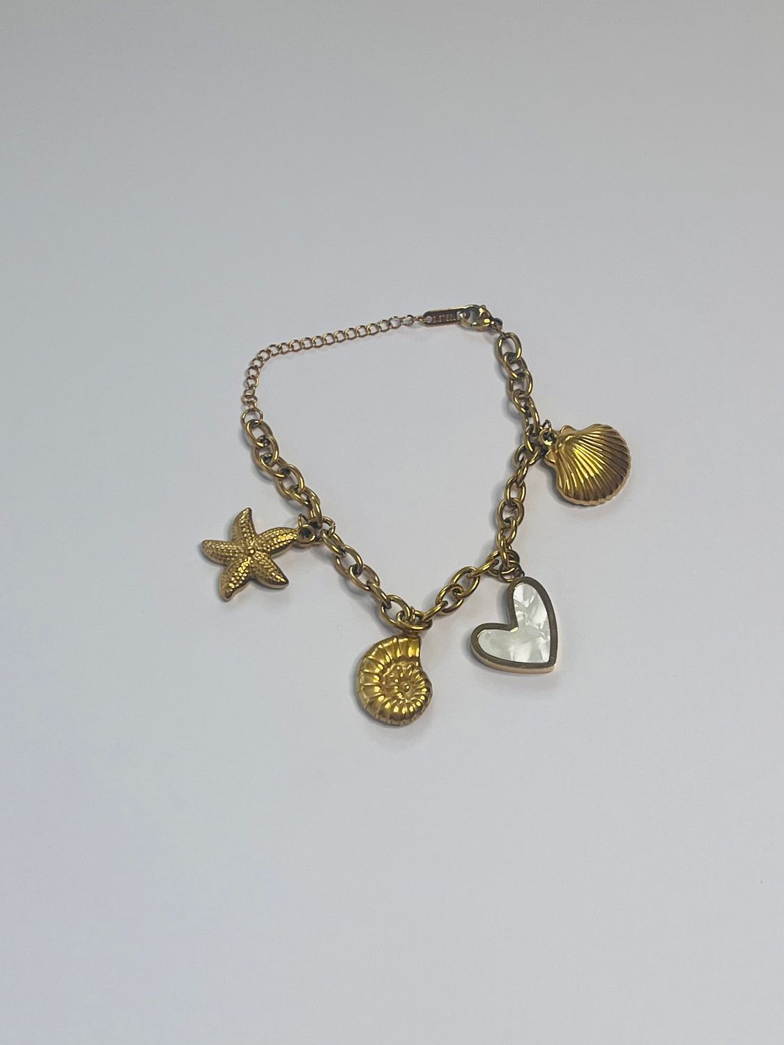 Gold Plated Ocean Charm Bracelet