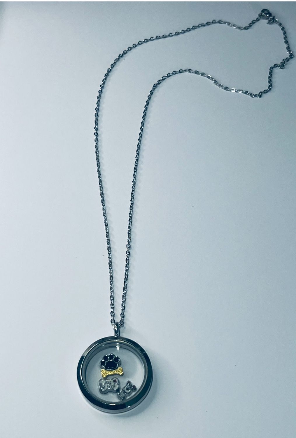 Love Your Dog Floating Charm Necklace