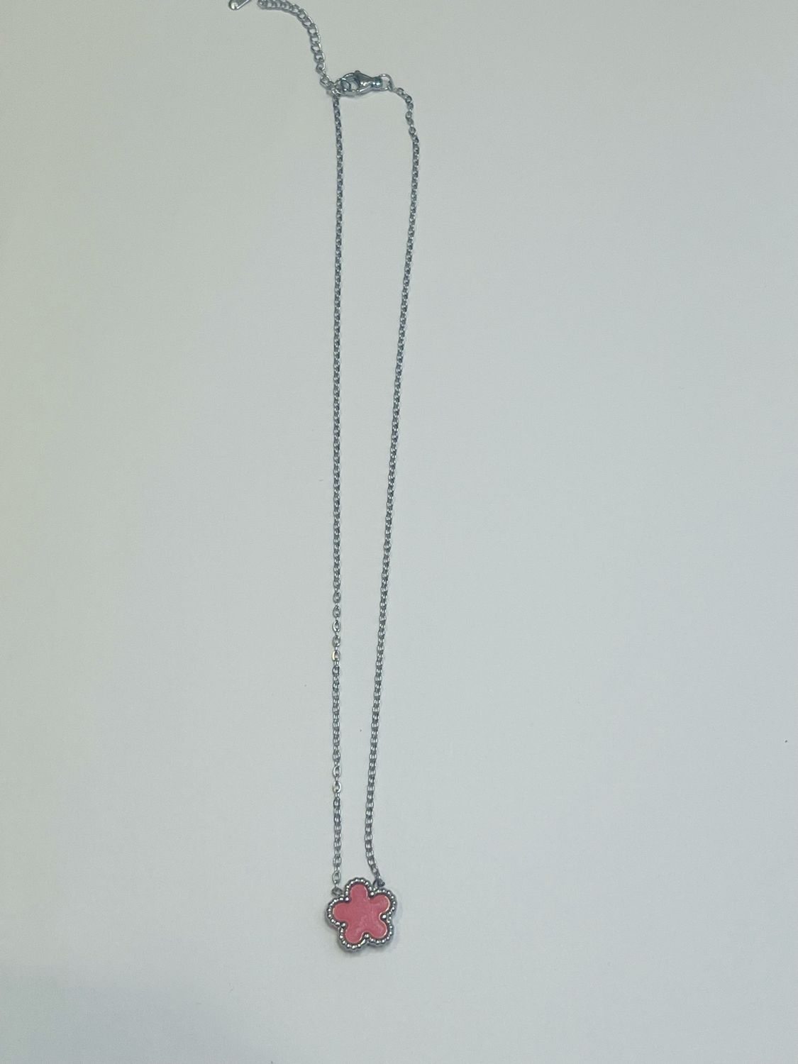 Pink Clover Necklace