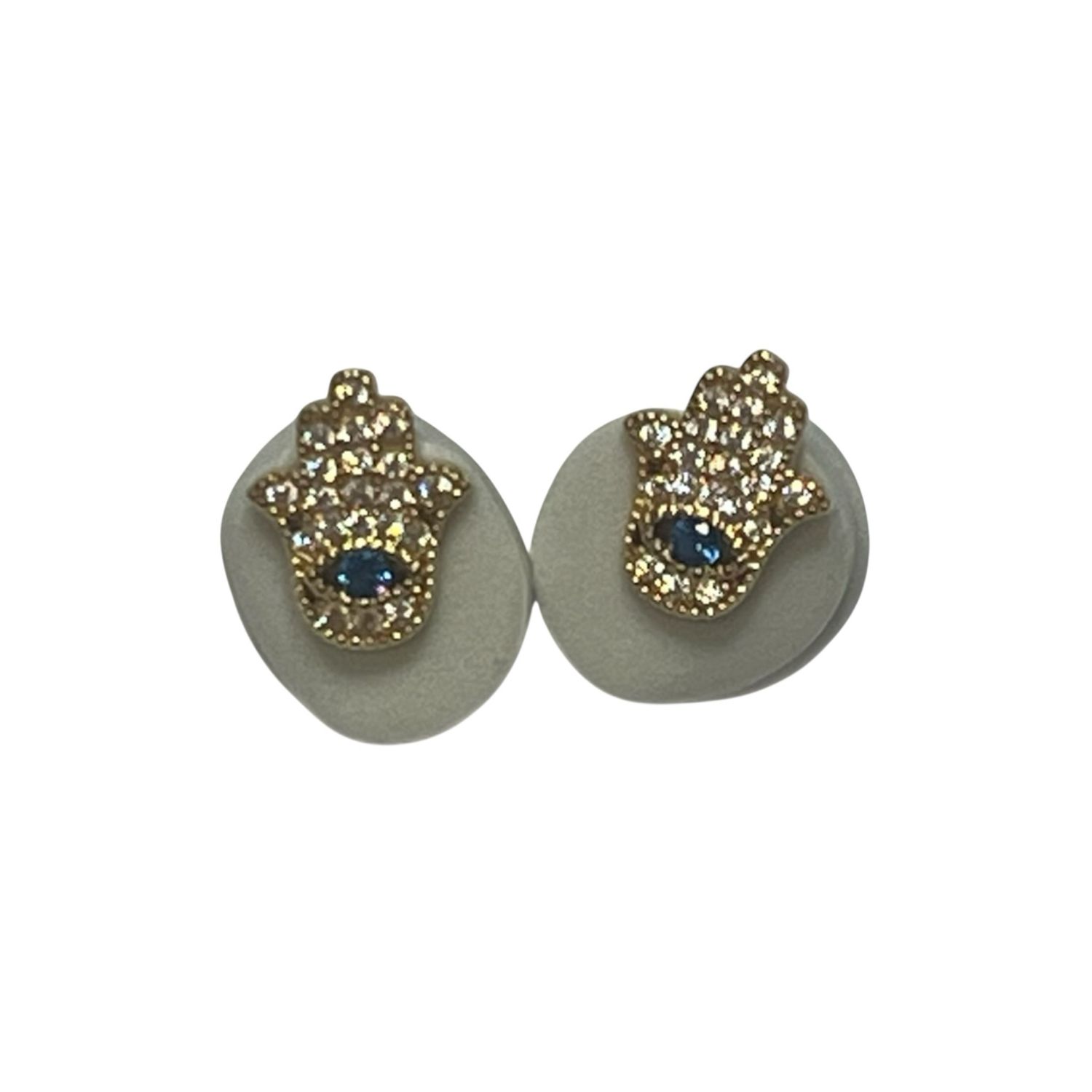 Evil Eye Hand 18 Carat Gold Plated Earrings