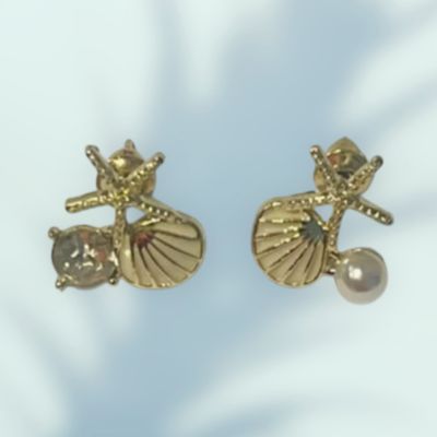 Sterling Silver Starfish Ocean Earrings