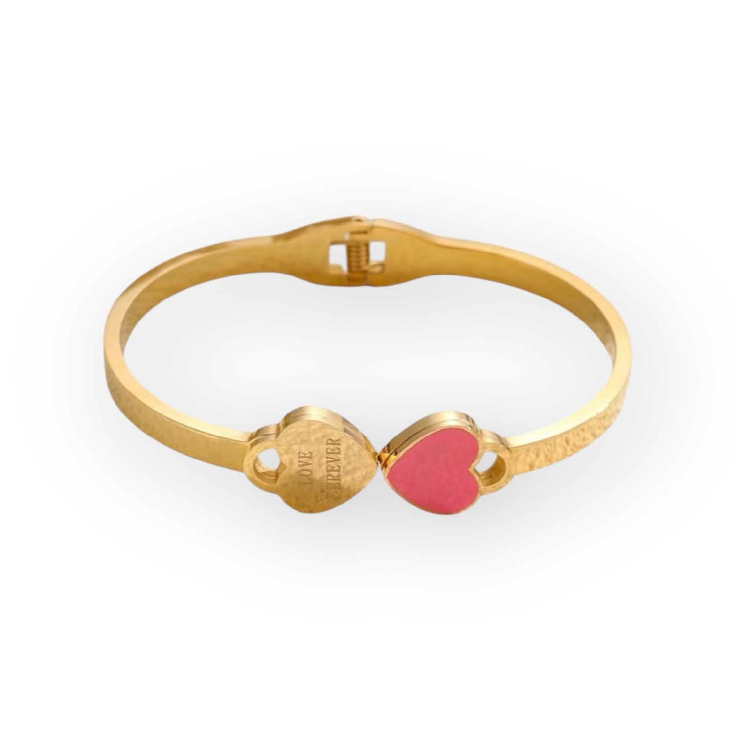 Double heart bangle
