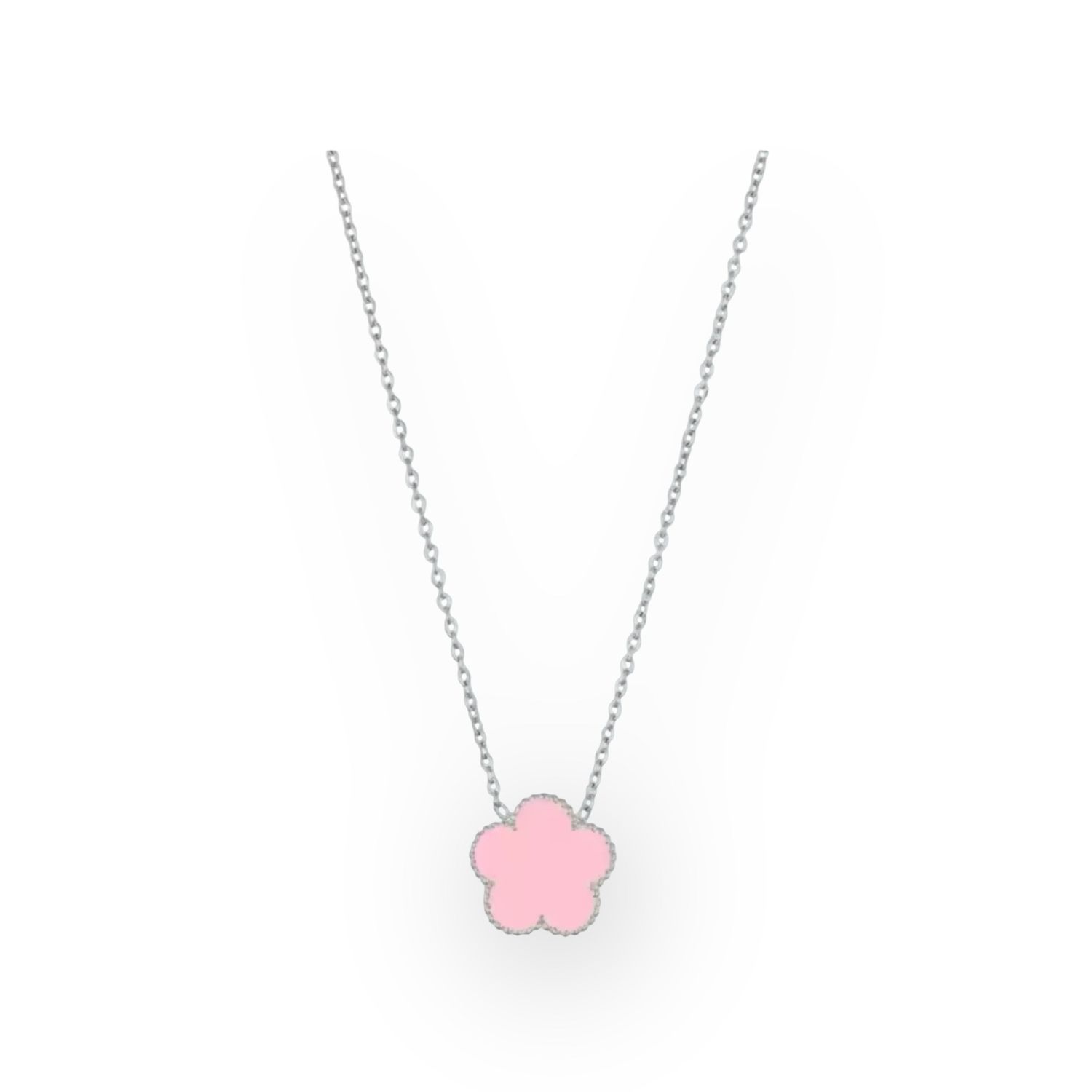 Pink Clover Necklace