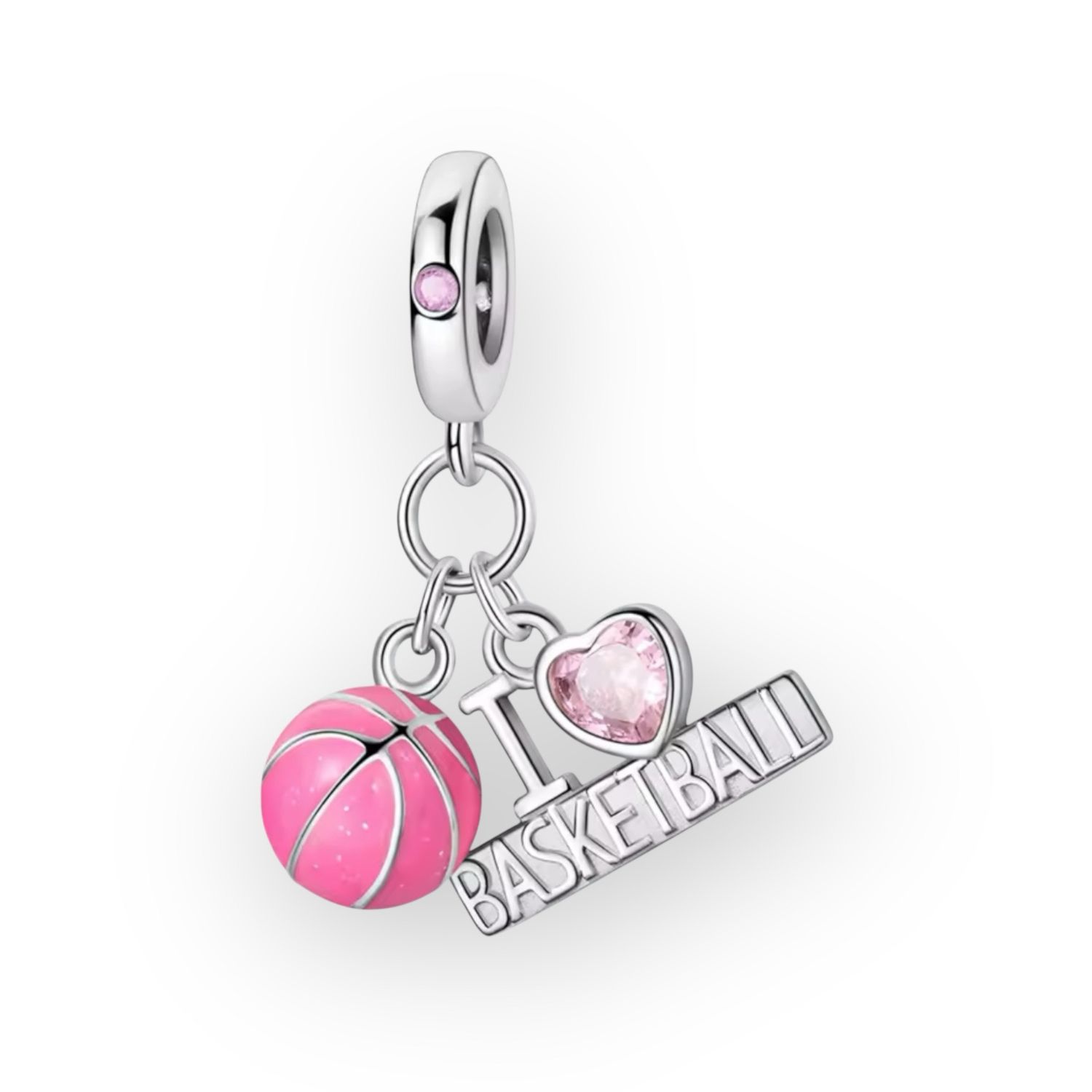 925 Sterling Silver Basketball Charm