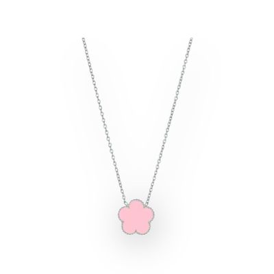 Pink Clover Necklace