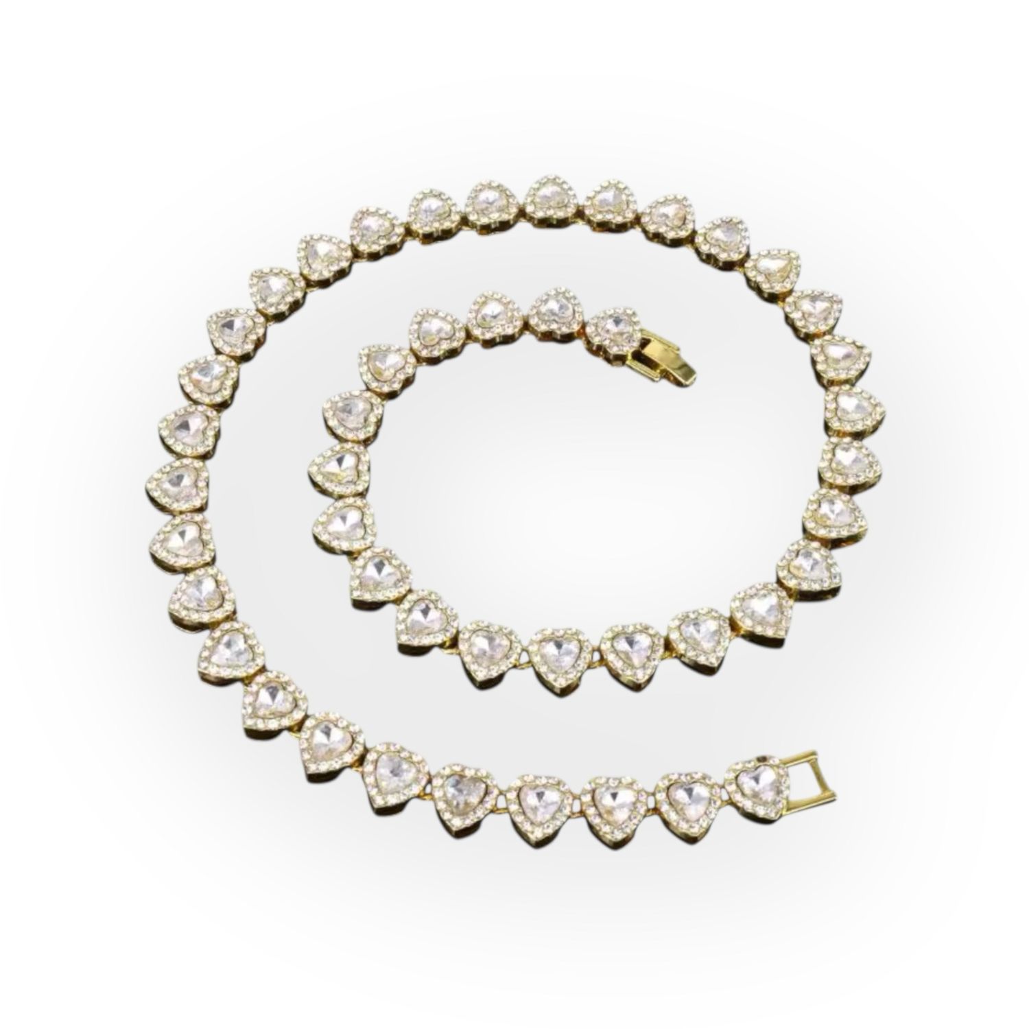 Stainless Steel Jewel Heart Necklace