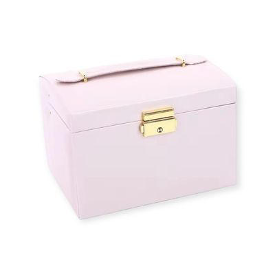 Pink Faux Leather Jewellery Box