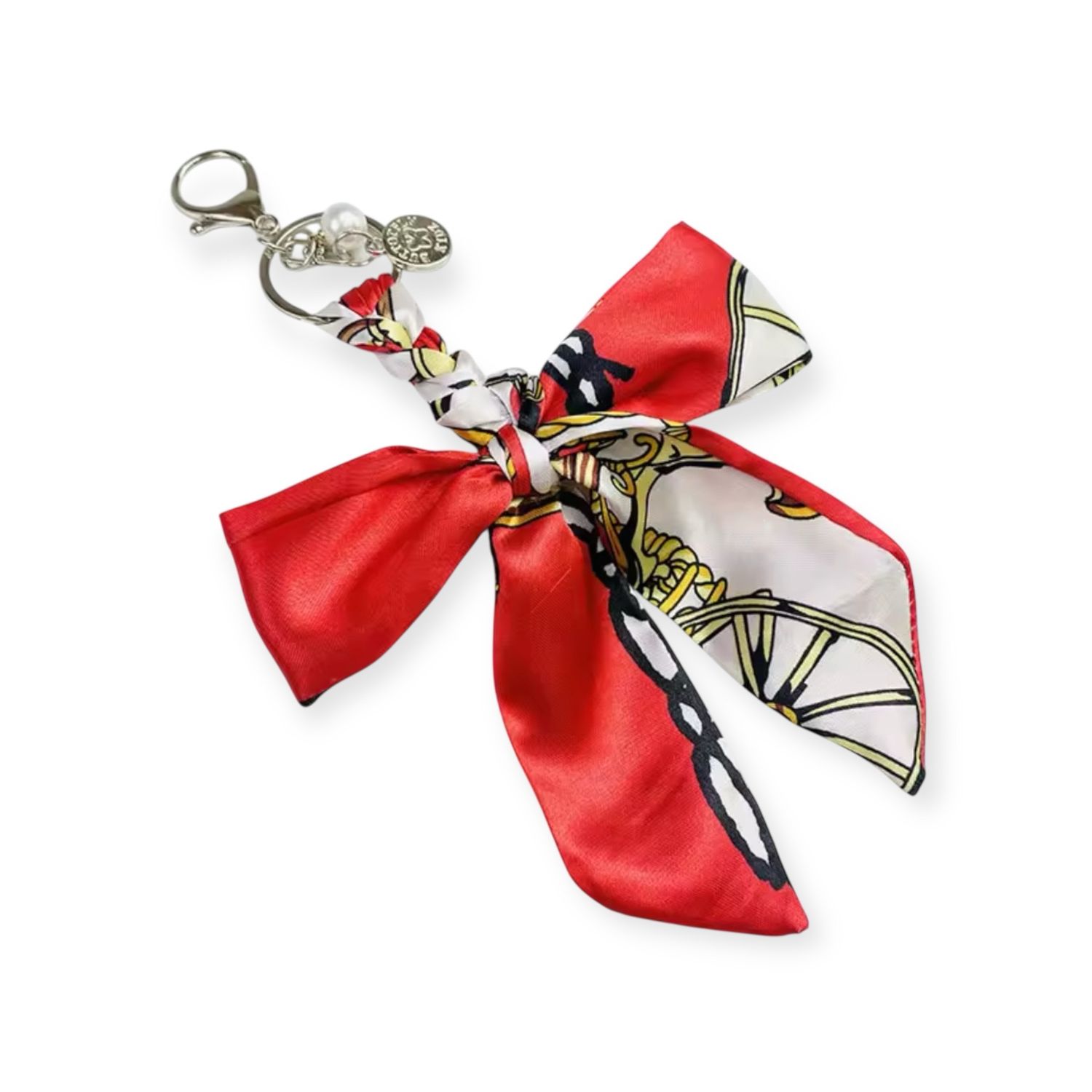Silk Ribbon Bow Bag Charm
