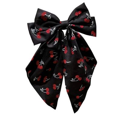 Black Cherry Hair Bow
