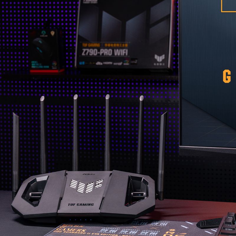 ASUS TUF Gaming BE6500 Dual Band WiFi 7 (802.11be) Extendable Gaming Router