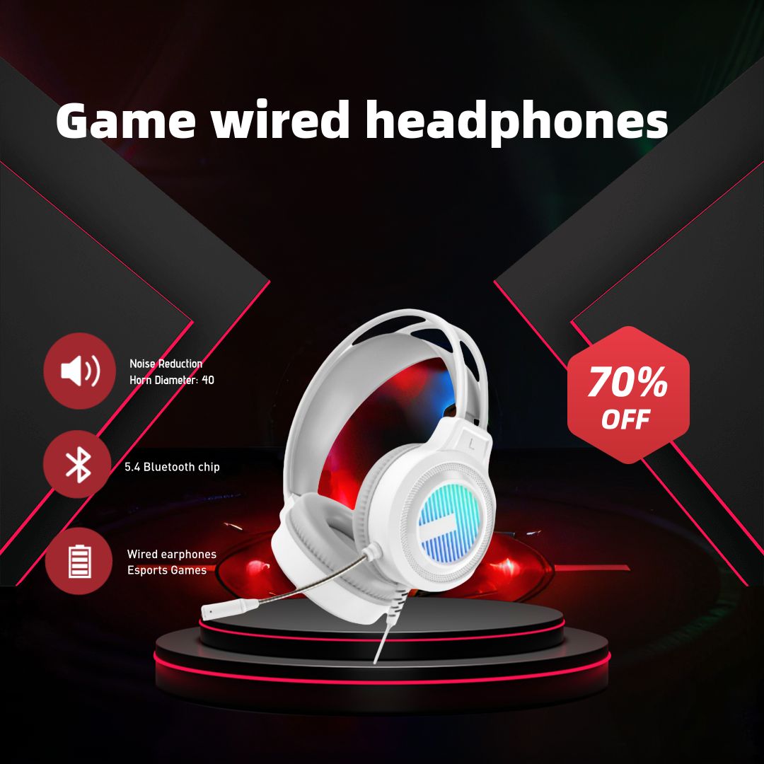 Gaming Headset 7.1 Stereo Virtual Surround Bass Gaming Headset Wired 3.5mm Noise-cancelling Gaming Headset With Microphone