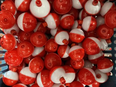 Red White bobbers