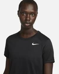 Nike Women's Dri-Fit Short-Sleeve Tee (Black/White)
