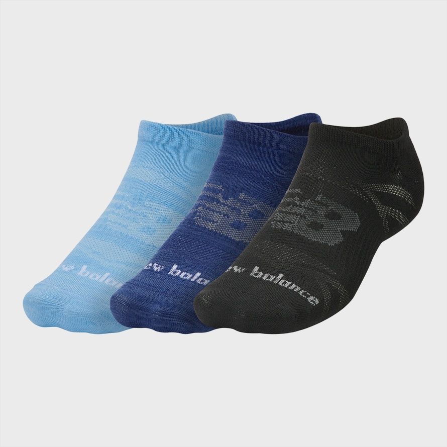 NB Unisex Flat Knit No Show Socks 3 Pack (Assorted Colors)