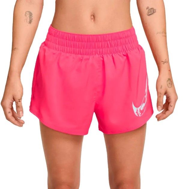 Women&#39;s Nike One Swoosh Hb DriFit Mide-Rise Br Short Aster Pink/(Glacier Blue)