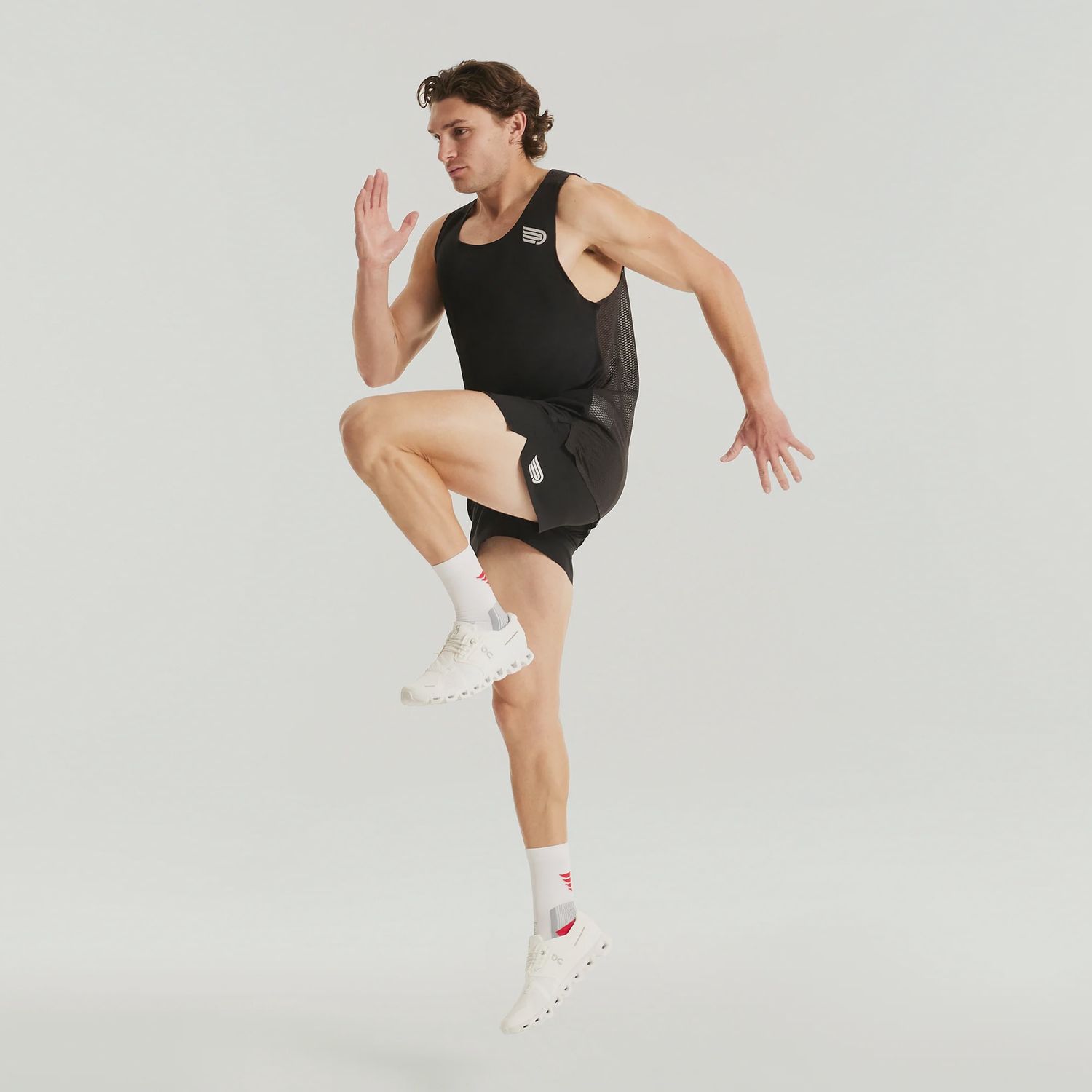 Men's Elite Singlet BLK-SLV